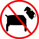 download No Pets No Animals clipart image with 0 hue color