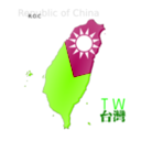 download Map Based Flag Of Taiwan clipart image with 90 hue color