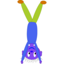 download Handstand clipart image with 225 hue color