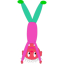 download Handstand clipart image with 315 hue color