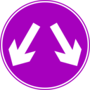 download Roadsign Pass Either clipart image with 90 hue color