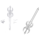 download Sword clipart image with 180 hue color