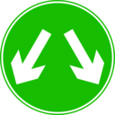 download Roadsign Pass Either clipart image with 270 hue color