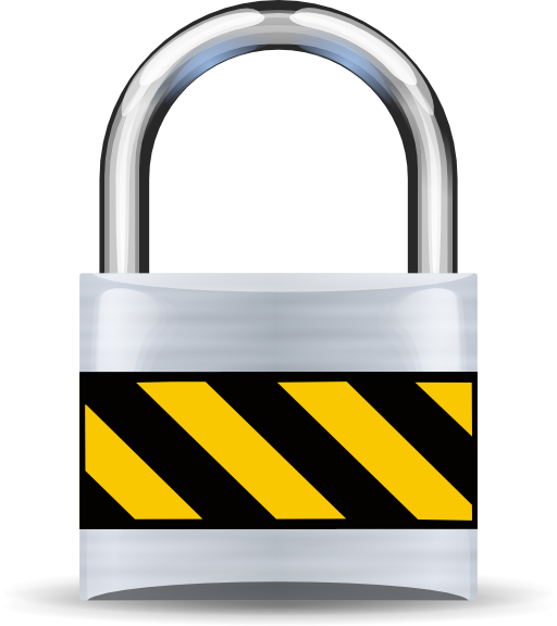 Secure Padlock Silver Light