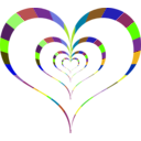 download Red Heart clipart image with 45 hue color
