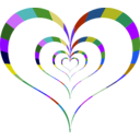download Red Heart clipart image with 225 hue color