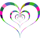 download Red Heart clipart image with 270 hue color
