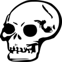 download Skull clipart image with 135 hue color