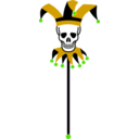 download Skull Marotte clipart image with 45 hue color