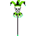 download Skull Marotte clipart image with 90 hue color