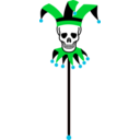 download Skull Marotte clipart image with 135 hue color