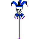 download Skull Marotte clipart image with 225 hue color