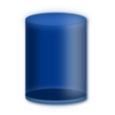 download Blue Cylinder clipart image with 0 hue color