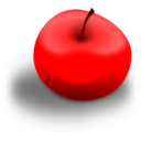 download Apple Red clipart image with 0 hue color