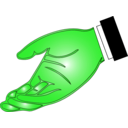download Hand Icon clipart image with 90 hue color