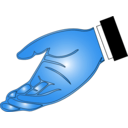download Hand Icon clipart image with 180 hue color