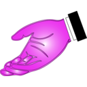 download Hand Icon clipart image with 270 hue color