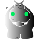 download Hippo clipart image with 180 hue color