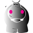 download Hippo clipart image with 0 hue color