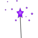 download Star Magic Wand clipart image with 225 hue color