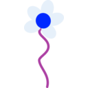 download Flower clipart image with 180 hue color