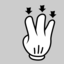 Multitouch Interface Mouse Theme 3 Fingers Drag Down