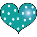 download Red Heart clipart image with 180 hue color