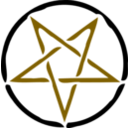 download Red Pentagram clipart image with 45 hue color