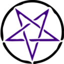 download Red Pentagram clipart image with 270 hue color