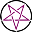 download Red Pentagram clipart image with 315 hue color