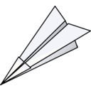 download Paper Plane clipart image with 45 hue color