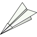 download Paper Plane clipart image with 270 hue color