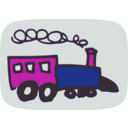 download Toy Train clipart image with 90 hue color