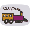download Toy Train clipart image with 180 hue color