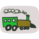 download Toy Train clipart image with 270 hue color
