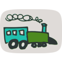 download Toy Train clipart image with 315 hue color