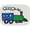 download Toy Train clipart image with 0 hue color