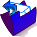 download Folder Outbox clipart image with 180 hue color