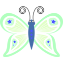 download Cartoon Butterfly Pt5 clipart image with 180 hue color