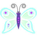 download Cartoon Butterfly Pt5 clipart image with 225 hue color
