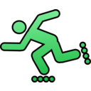 download Pictogram Roller Man clipart image with 45 hue color