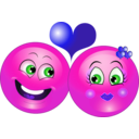 download Lovely Couple Smiley Emoticon clipart image with 270 hue color