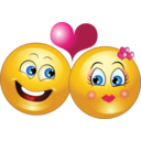 Lovely Couple Smiley Emoticon