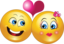 Lovely Couple Smiley Emoticon