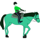download Horse Riding Lesson clipart image with 135 hue color