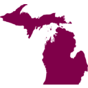 download State Of Michigan clipart image with 90 hue color