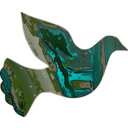 download Dark Reality Dove clipart image with 180 hue color