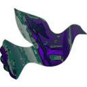 download Dark Reality Dove clipart image with 270 hue color