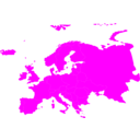download European Continent clipart image with 180 hue color