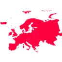 download European Continent clipart image with 225 hue color